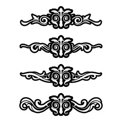 Classic Vintage Baroque Victorian Ornament Frames Separator Elements Classic Wedding Invitation