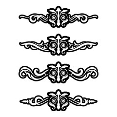 Classic Vintage Baroque Victorian Ornament Frames Separator Elements Classic Wedding Invitation