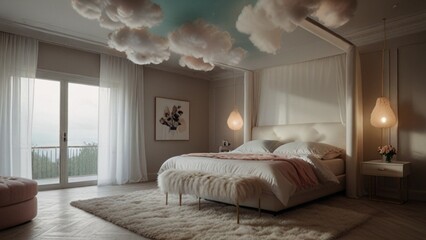 comfortable aesthetic bedroom interior
