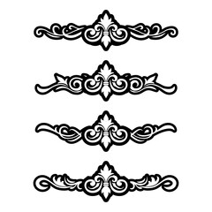 Classic Vintage Baroque Victorian Ornament Frames Separator Elements Classic Wedding Invitation