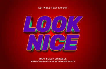 look nice editable text effect in simple and modern text style