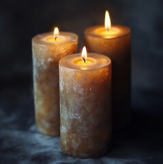 handmade candle cinematic lighting