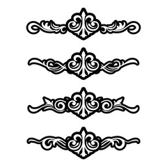 Classic Vintage Baroque Victorian Ornament Frames Separator Elements Classic Wedding Invitation