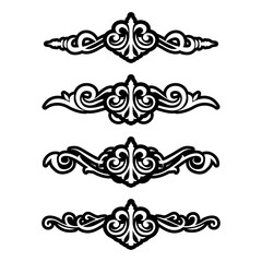 Classic Vintage Baroque Victorian Ornament Frames Separator Elements Classic Wedding Invitation