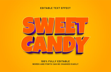 sweet candy editable text effect in happy and kids text style