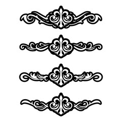 Classic Vintage Baroque Victorian Ornament Frames Separator Elements Classic Wedding Invitation