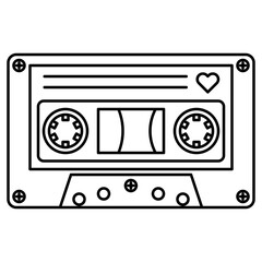 cassette line icon