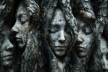 Faces in the Bark.