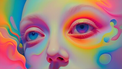 An abstract image with soft, pastel tones. Waves, abstract shapes, and gentle lines.