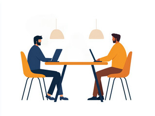 Remote team collaboration, virtual meeting with diverse participants, flat design illustration