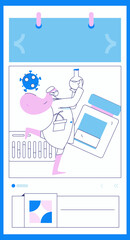 Medical characters fighting the epidemic flat vector concept operation hand drawn illustration
