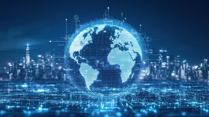 Digital Earth Futuristic City