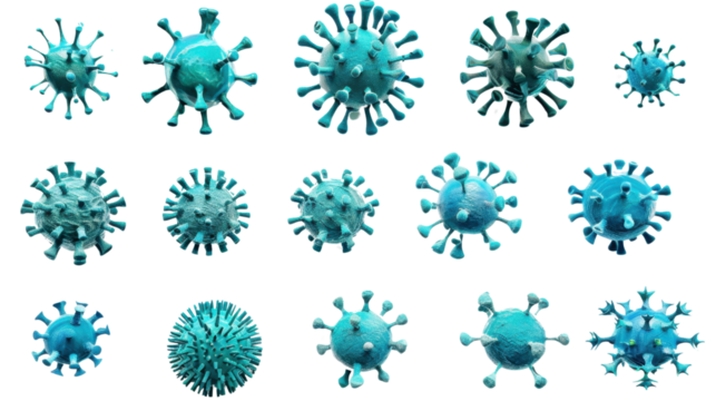 Virus isolated on white background