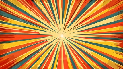 Abstract Retro Sunburst Illustration