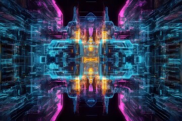 Science fiction background image of futuristic technology