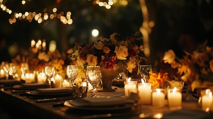 scene of a wedding rehearsal dinner with a warm, inviting atmosphere.