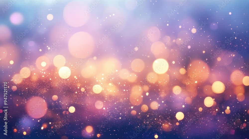 Poster Abstract bokeh background with sparkling lights