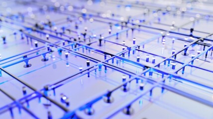 Abstract 3D Rendered Network