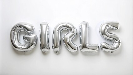 Obraz premium A balloon shaped message on white background