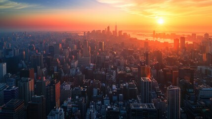 Fototapeta premium New York City Skyline at Sunset
