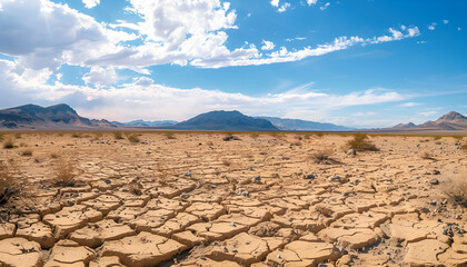 panoramic view of nice hot Nevada desert daytime