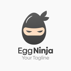 Egg Ninja Logo Design Template. Good for Business, Agency, Community and Organization