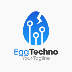 Egg Technology Logo Design Template. Good for Business, Agency, Community and Organization