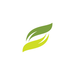 S leaf Logo Vector Design. S Organic Icon