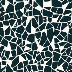 Seamless pattern of irregular polygons and fractured lines