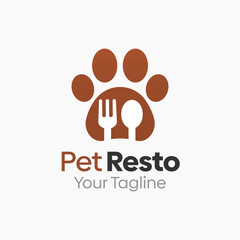 Pet Resto Logo Design Template. Good for Business, Agency, Community and Organization