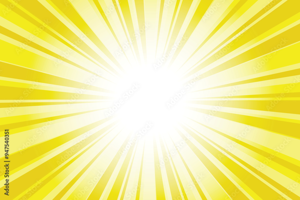 Poster abstract hansa yellow sun rays background. yellow sunburst background with glowing light rays. brigh
