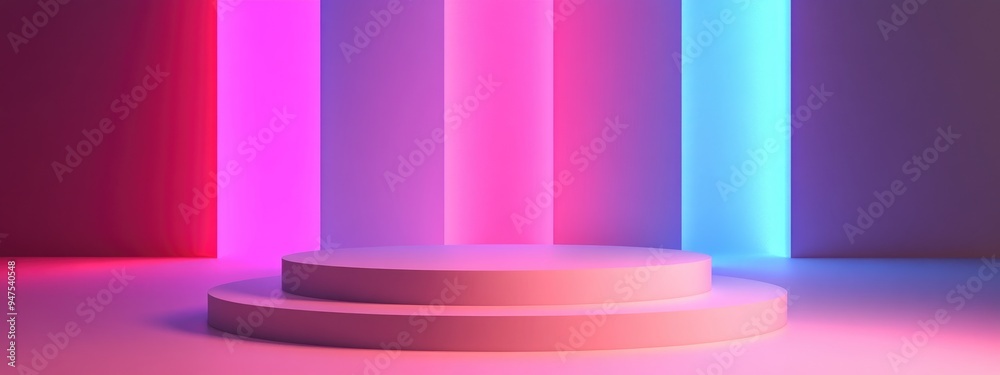 Aufkleber abstract pastel colored background minimalist mockup for podium presentation or display 3d rendering