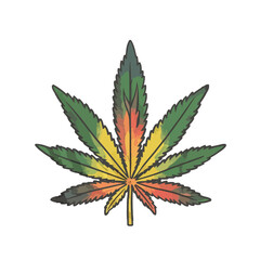 Marijuana leaf colorful design vector illustration for your work Logo, mascot merchandise t-shirt, stickers and Label designs, poster, greeting cards advertising business company or brands.