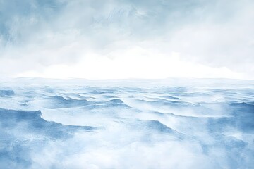 Obraz premium An expansive icy tundra with subtle watercolor shade