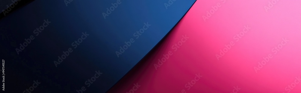 Leinwandbilder dark blue and pink abstract geometric shape background with 3d rendering in a corner