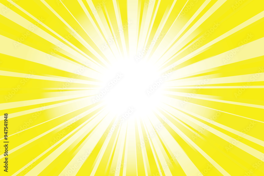 Poster cobalt yellow sun rays background. abstract sunburst background with glowing light rays. bright rays