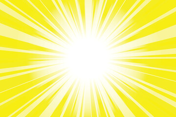 Fototapeta premium Cobalt yellow sun rays background. Abstract sunburst background with glowing light rays. Bright rays background for summer themes, energy concepts and vibrant designs.