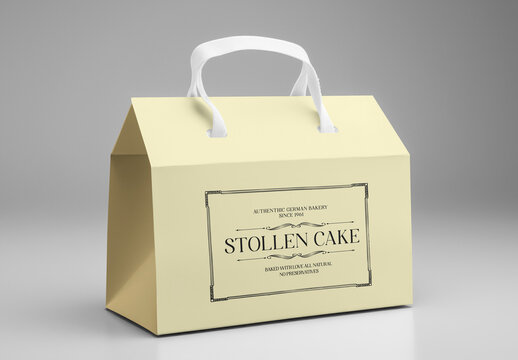 Product Packaging cake Box Bag Mockup With Generative AI