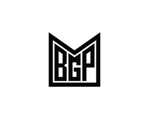 Fototapeta premium BGP logo design vector template. BGP