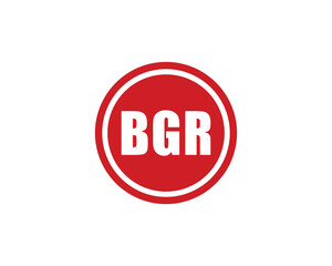 BGR logo design vector template BGR