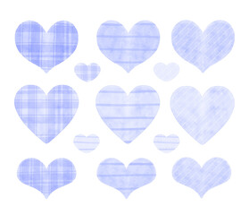 ふんわりハート　ブルー