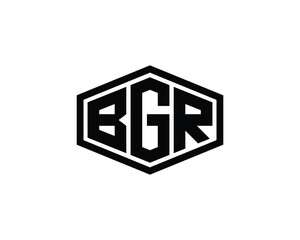 BGR logo design vector template BGR