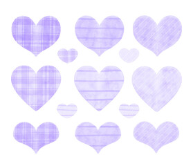 ふんわりハート　パープル