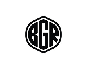 BGR logo design vector template BGR