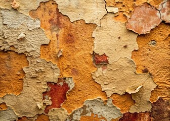 Rust-hued paint flaked away to reveal weathered wood beneath, while wispy tendrils of drywall peeked through like ancient tree roots.