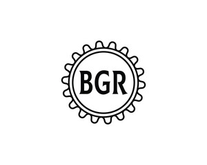 BGR logo design vector template BGR