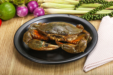 Delicous fresh raw uncooked crab