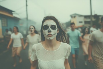 Blurry Photo Woman Wearing Catrina