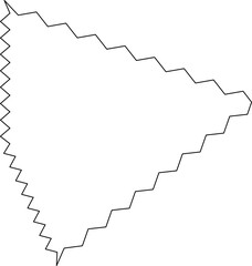 Zig zag wavy edge geometric shape. Elements for decoration