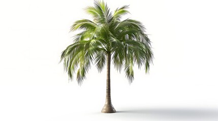 Obraz premium Palm Tree Isolated on White Background